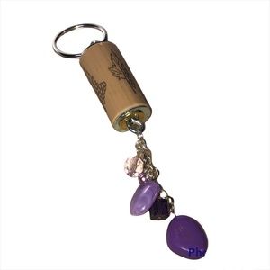 Hand-Crafted GRAPES up-Cycle Wine Cork PURSE/Keychain